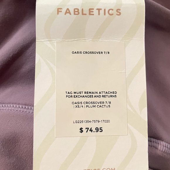 Fabletics Plum Cactus Leggings - Picture 2 of 3